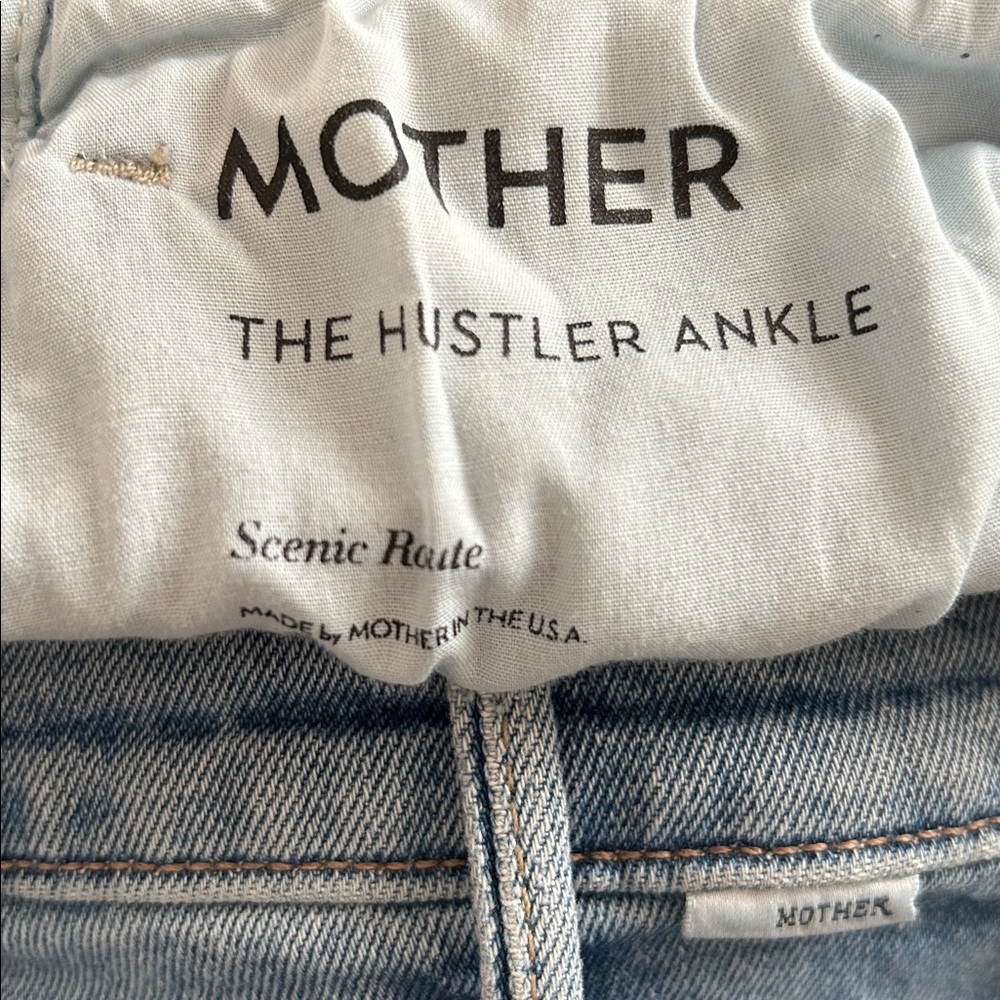 MOTHER The Hustler Ankle in Scenic Route Flared Jeans Light Wash Size 27 - Picture 7 of 10
